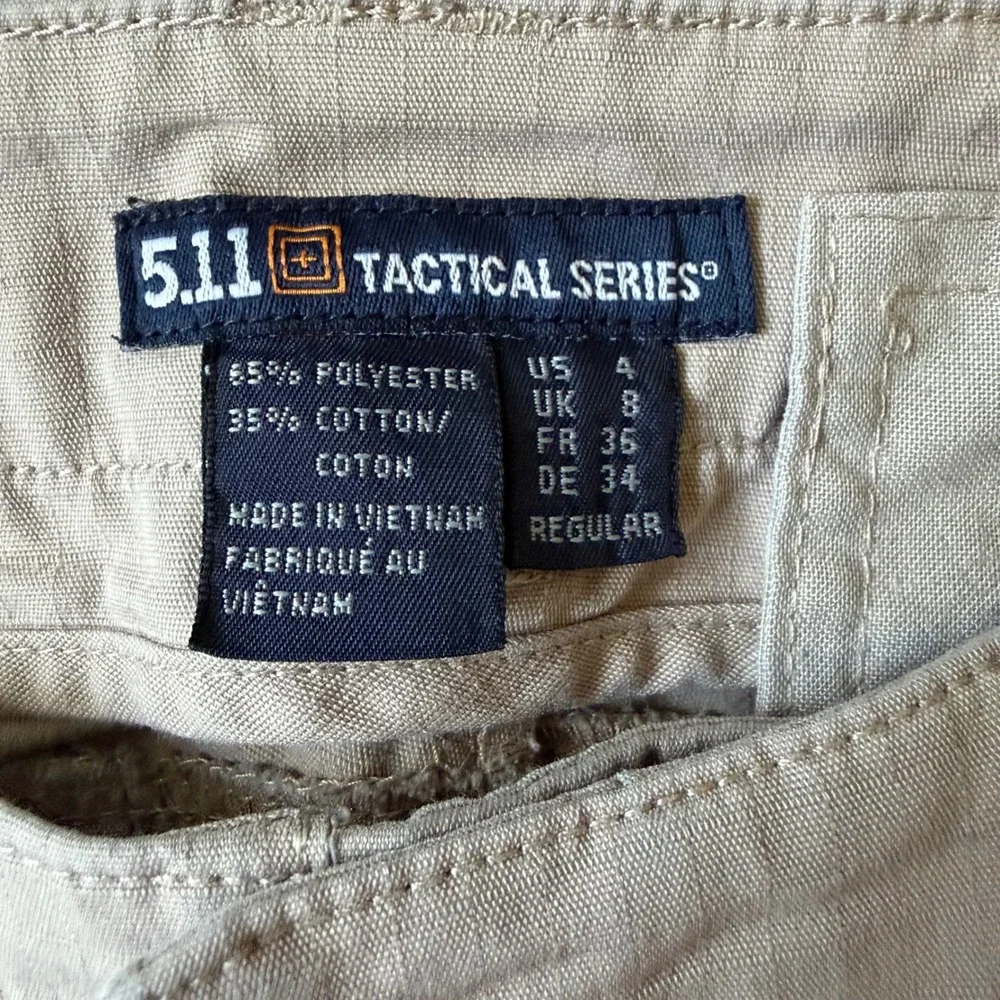 5.11 Tactical Series Womens Khaki Ripstop Cargo Pants Size 4 Regular Tan Utility